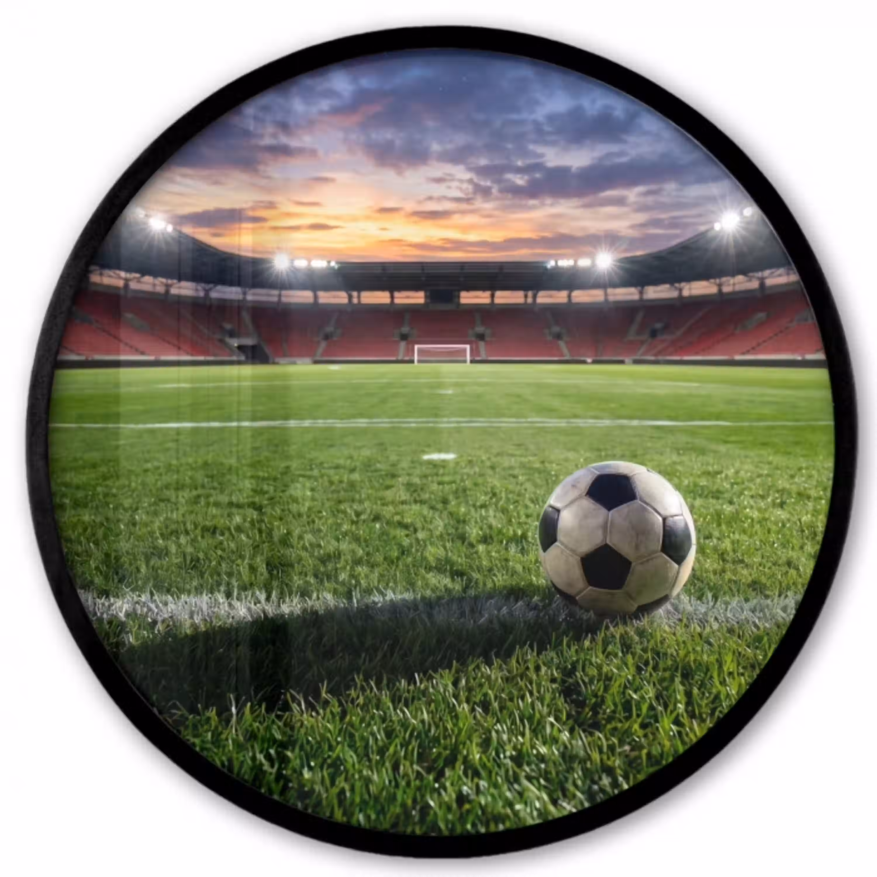 Voetbal - Stadion - Sport - Groen Fotolijst rond zonder passe partout klein -3d