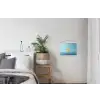 Bubbels - Badeend - Geel textielposter latten blank klein -woonkamer