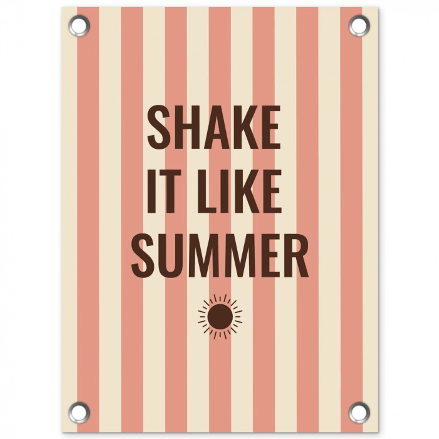 Zomer - Quote - Strepen tuinposter los doek klein -3d