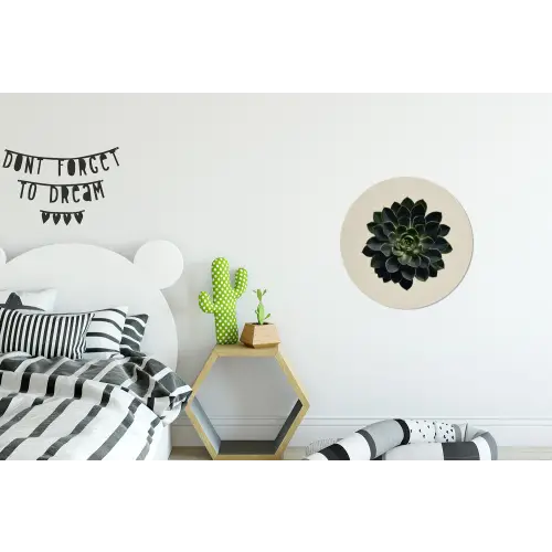 Rozet - Cirkelvormig - Donkergroen Wandcirkel aluminium klein -kinderkamer