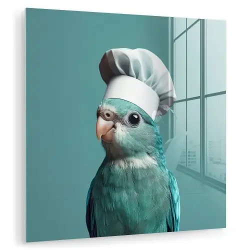 Parkiet - Vogel - Koksmuts - Cute plexiglas 5mm klein -zzzproduct_nieuw