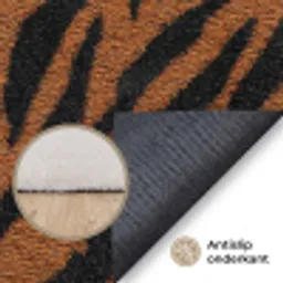 Tijger - Vacht - Zwart Vloerkleed Rechthoek klein 1091 -uniquesellingpoint_antislip_NL_DE