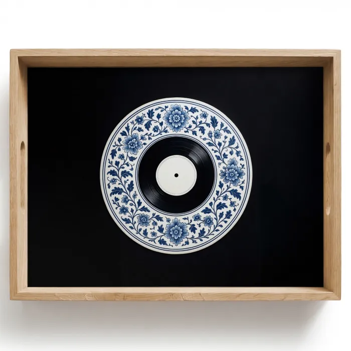 Vinyl - LP - Delfts Blauw - Muziek Dienblad Rechthoek middel -z3d_shopping