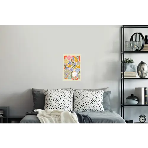 Abstract - Bloemen - Bladeren Muursticker klein -slaapkamer