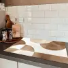 Snijdende cirkels - Overlappende vlakken Inductie beschermer vinyl 3mm klein -sfeer3