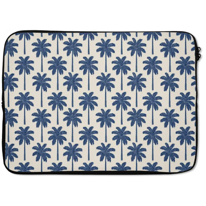 Symmetrisch - Palm - Blauw laptophoes neopreen klein 279 -zkaufland3dotto