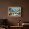 Winterkermis - Dorp - Kleurrijk Light Box met batterij (Wandlamp) middel -sfeer4