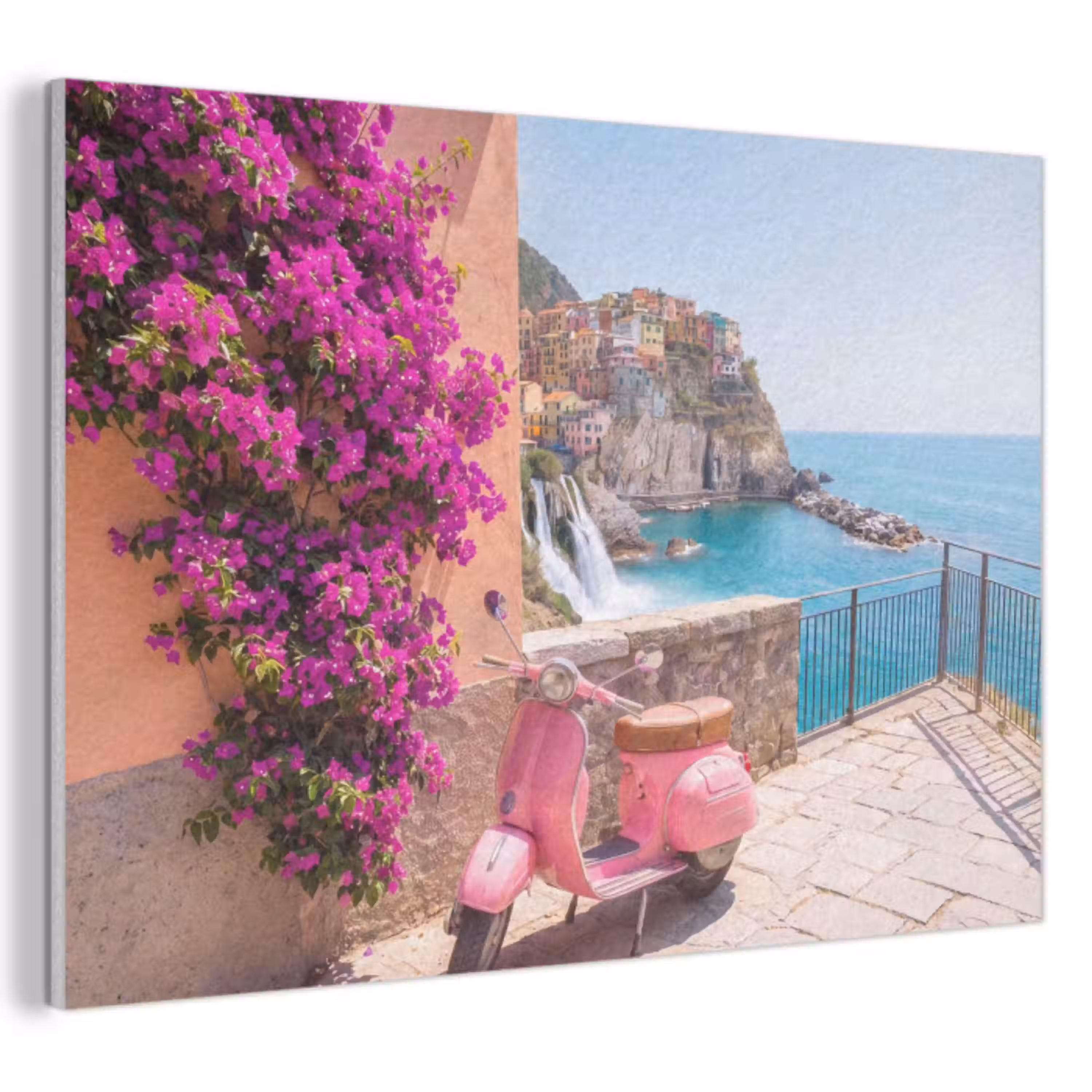 Voertuig - Roze - Kust - Zomer - Reizen PET vilt klein -3d
