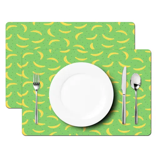 Groen - Geel - Bananen Placemat vinyl groot 368 -zzsfeer2_Kitchenyeah-website