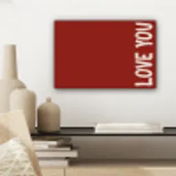 Schuin - Loveyou - Rood canvas 2cm klein -sfeer6