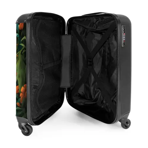 Liam luipaardje Koffer - NBS - Handbagage middel -binnenkant