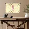 Nice - Stippen - Roze - Geel Wandkleed katoen klein -sfeer6