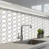 Grafisch - Patroon - Modern - Hexagon keuken achterwand 2 middel 871 -3d_schuin