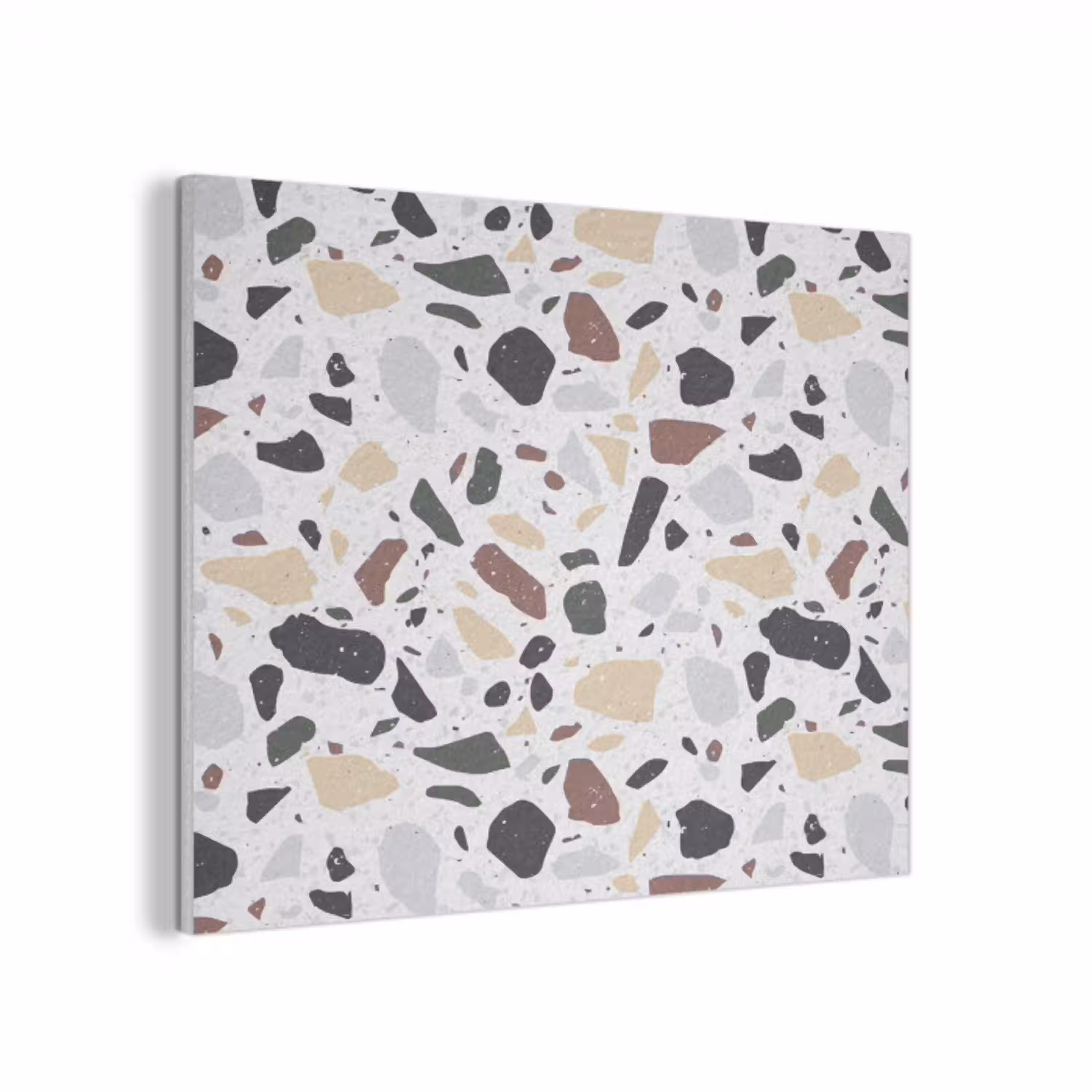 Terrazzo -  Patroon - Kleurrijk - Klei PET vilt klein 837 -3d