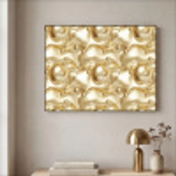 Vloeibaar - Druppels - Goud Textielframe zwart klein 947 -sfeer2