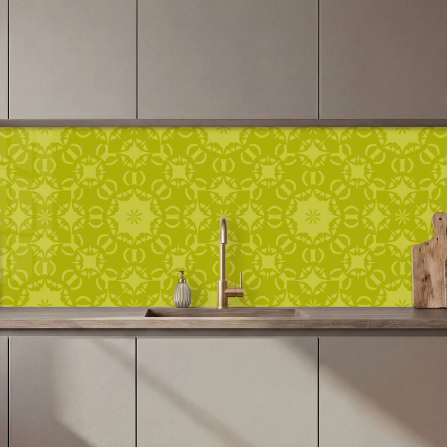 Kompas - Groen - Patronen keuken achterwand 2 middel 871 zz_3dshopping