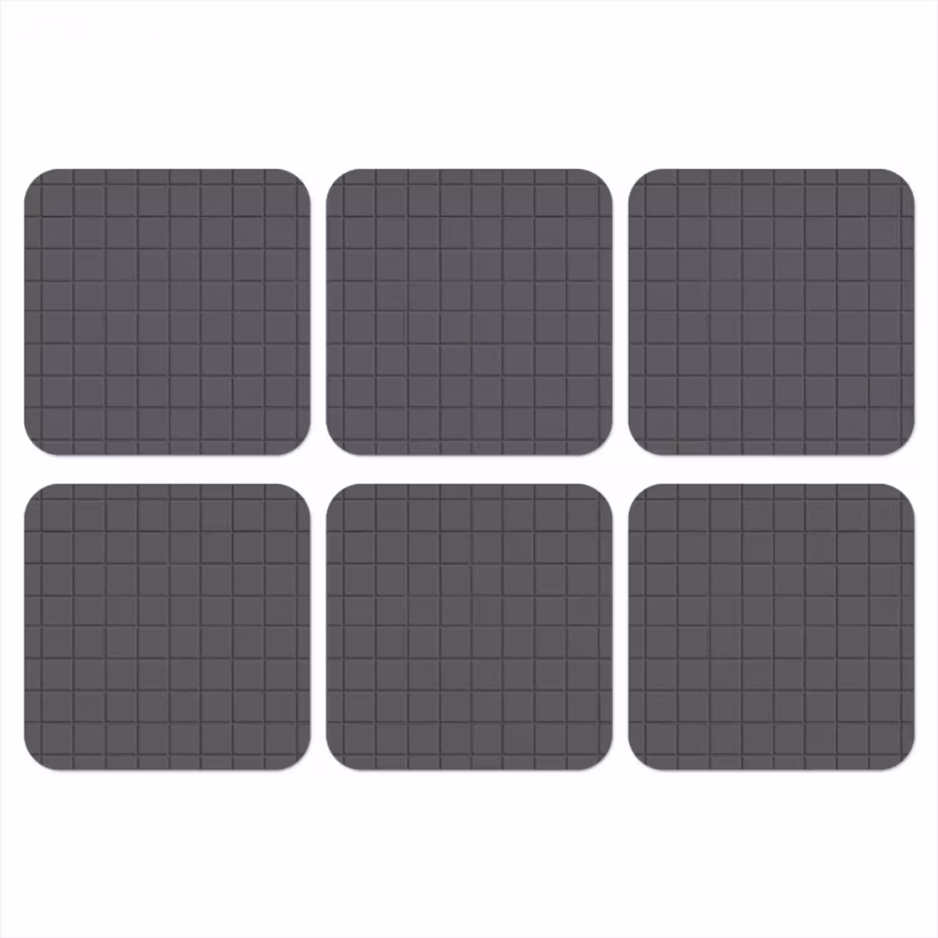 Patroon - Tegel - Grafiet - Grijs onderzetter kurk middel 366 -3d