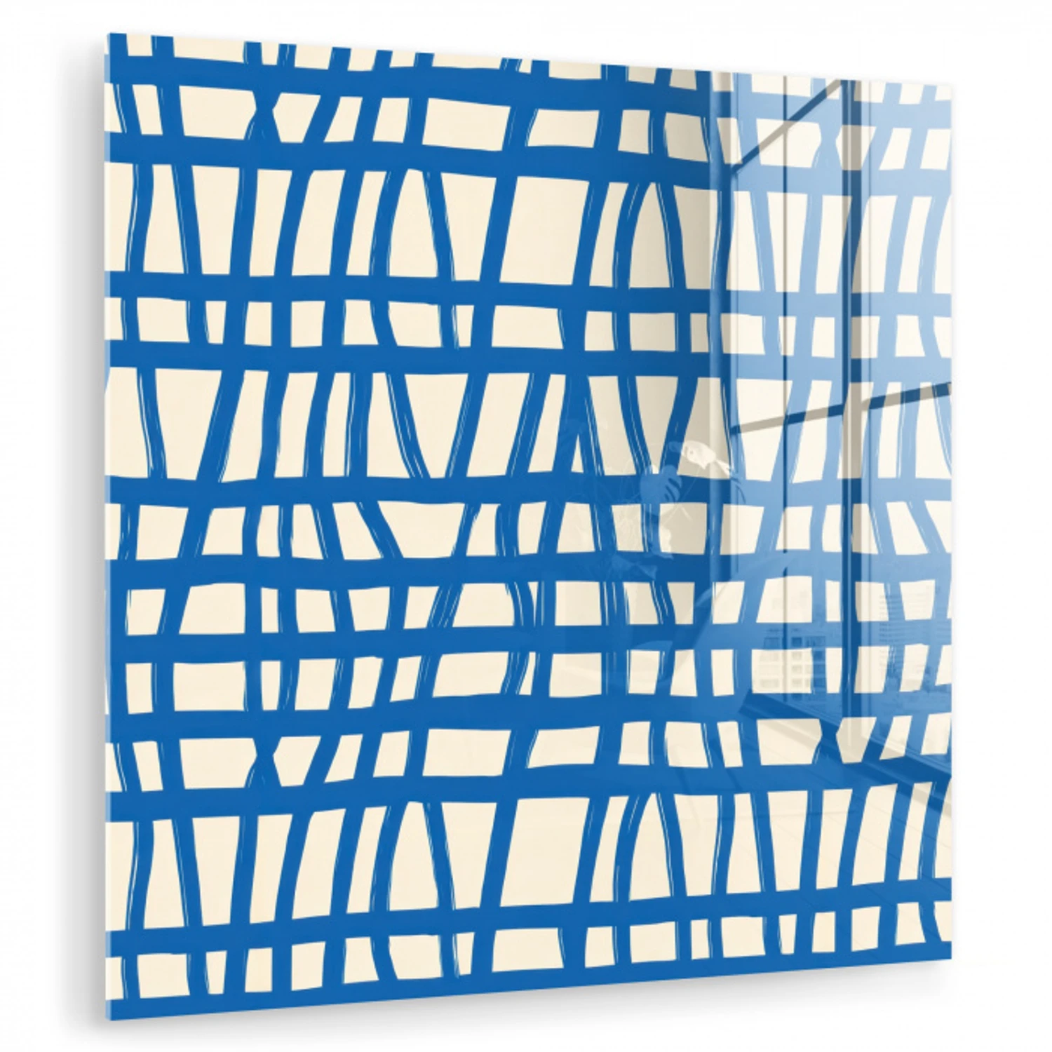 Ruitpatroon - Blauw - Crème plexiglas 5mm klein 11 -zzzproduct_nieuw