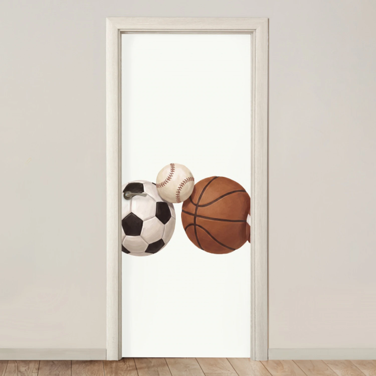 Sport - Ballen - Illustratie deurposter klein -3d_beige