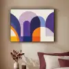 Vormen - Abstract - Grafisch - Oranje Textielframe zwart klein -sfeer1