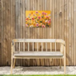 Bloemen - Veld - Geel Tuinposter op houten frame 2 cm dik klein -sfeer4