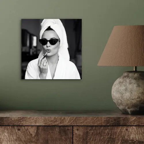 Zonnebril - Vrouw - Zwart - Wit aluminium wit klein -sfeer2