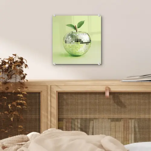 Groen - Disco - Decoratie - Appel plexiglas 5mm klein -sfeer4
