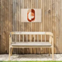 Illustratie - Abstract - Vormen - Rood Tuinposter op houten frame 2 cm dik klein -sfeer4