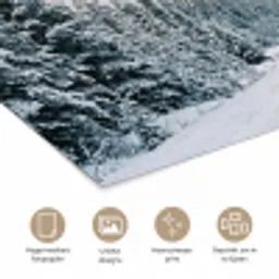 Weg - Sneeuw - Naaldbos - Winter - Avontuurlijk poster papier klein -closeup_NL