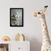 Anker - Hout - Schelpen - Zand fotolijst zwart zonder passe partout klein -usfeer4_kinderkamer