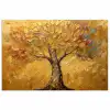 Goud - Boom - Abstract - Modern poster papier klein -3d