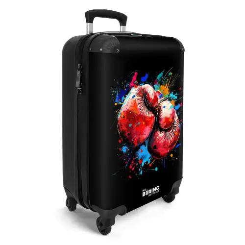 Rode bokshandschoenen met verf NBS - Handbagage koffer - Kinderen Unisex middel -productfoto_3d