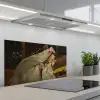 Meisje in witte kimono - Schilderij van George Hendrik Breitner keuken achterwand spatscherm middel -3d_schuin
