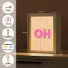 Tekst - Strepen - Roze Light Box met kabel (Kinderlampje) klein -USP_NL