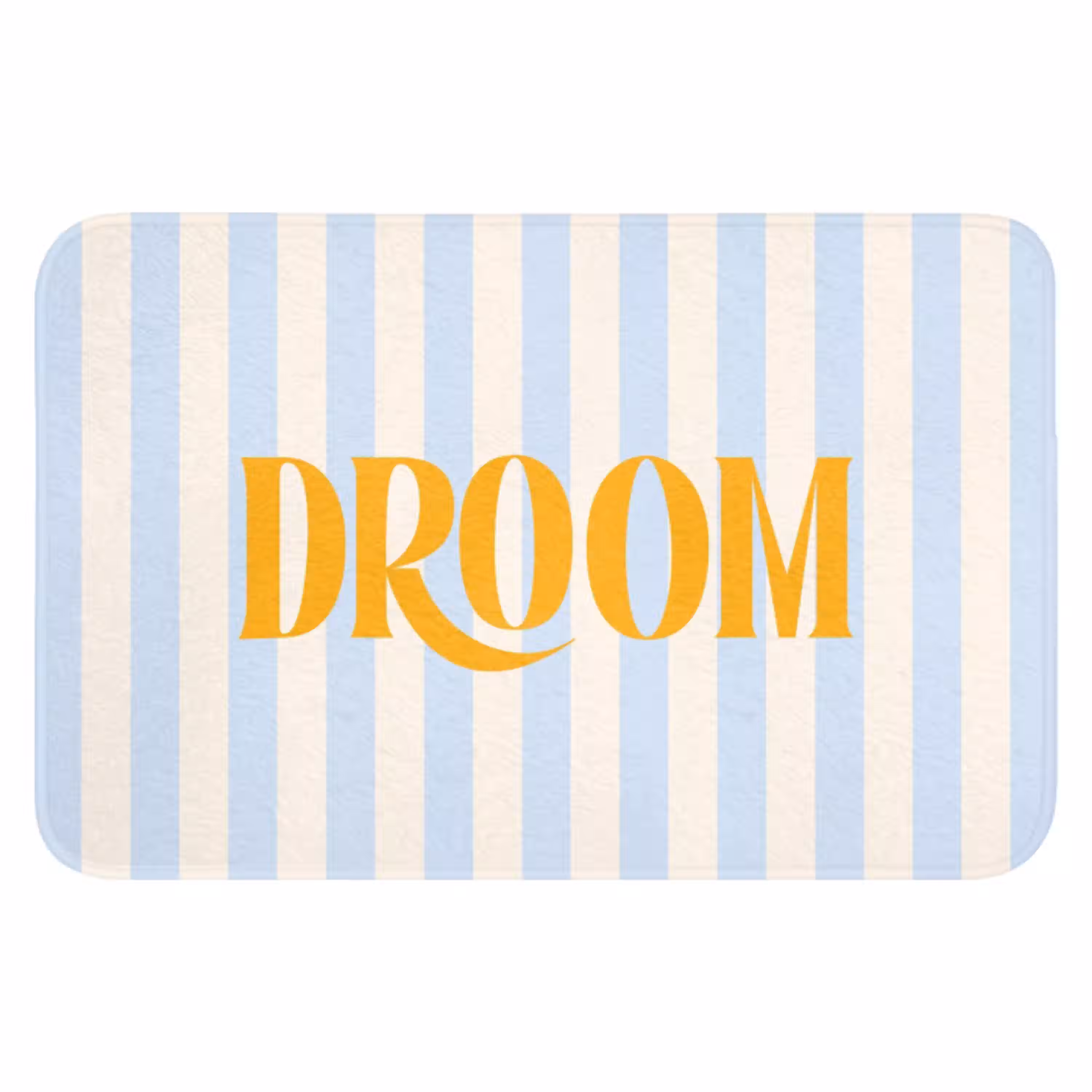 Oranje - Blauw - Strepen - Droom WCmat klein -3d