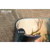 Hert - Geverfd - Gewei - Bruin Placemat vinyl groot -closeup