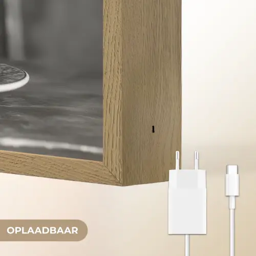 Varken - Schattig - Spaghetti - Zwart wit - Dier Light Box met batterij (Wandlamp) middel -USP_websiteoplaadbaarNL