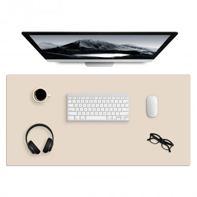 Desk Mat - Beige - Solid color