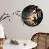 Hert - Bosbeek - Mystiek Wandcirkel kunststof plaat 5mm dik klein -sfeer4