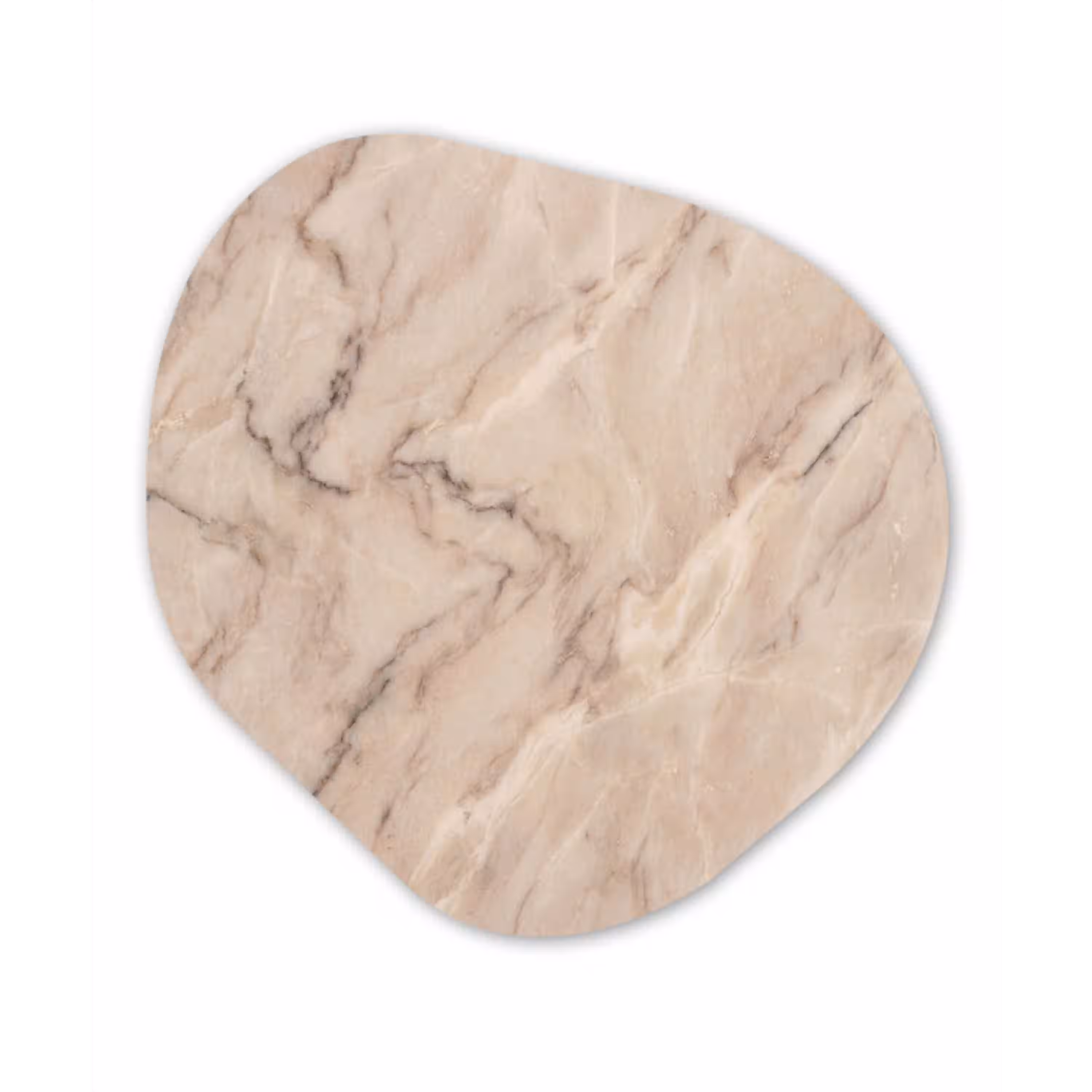 Marmer - Patroon - Abstract - Modern - Beige Wandcirkel Organisch Forex 3mm klein -3d