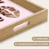Tekst - Love - Pantervacht - Lichtroze Dienblad Rechthoek middel -USP_HandgreepNL