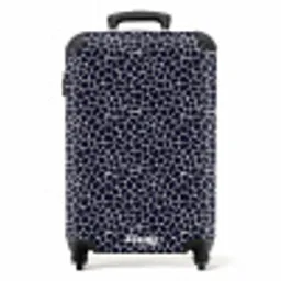 Dieren print giraf blauw NBS - Handbagage koffer - Kinderen Unisex middel -productfoto_recht