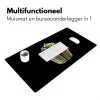 Cupcake - Eten - Goud - Zwart Muismat XXL klein -sfeer4