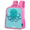 Octopus - Water - Blauw Kinderrugzak - Roze middel -schuin