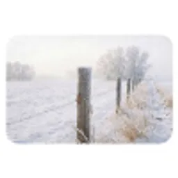 Hek - Sneeuw - Mist - Platteland - Nostalgisch Badmat klein -3d