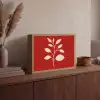 Silhouet - Bladeren - Tak Light Box met batterij (Wandlamp) middel -sfeer2