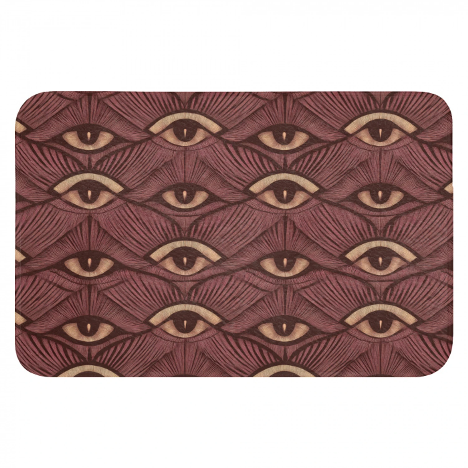 Mystiek - Ogen - Bruin Badmat klein 997 -3d