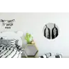 Pepers - Zwart - Wit - Zaadlijsten Wandcirkel aluminium klein -kinderkamer