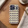 Waaier - Patroon - Zwart - Beige Telefoonhoesje iPhone 17 Pro klein 878 -sfeer1