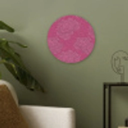 Pioenrozen - Energiek - Roze Akoestische PET Vilt - Rond klein 838 -sfeer2